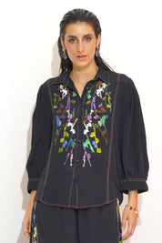 Harlow and Embroidered Shirt