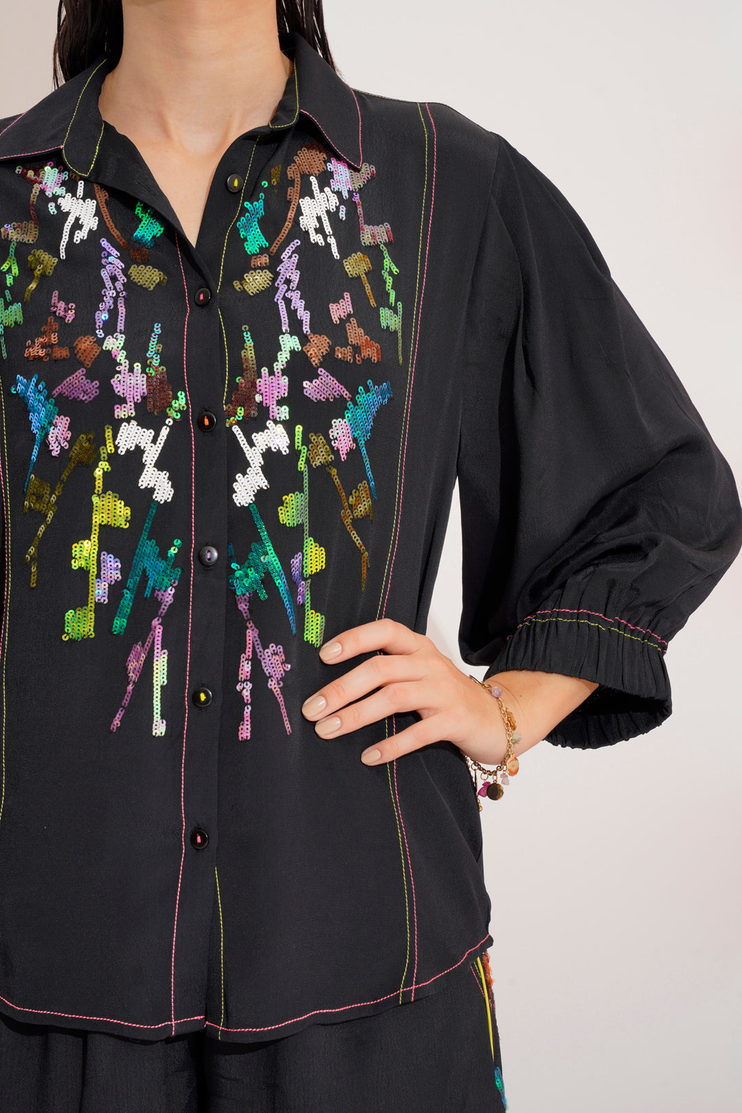 Harlow and Embroidered Shirt