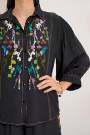 Harlow and Embroidered Shirt