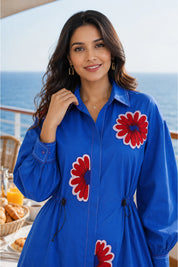 Brielle Dress with Floral Embroidery