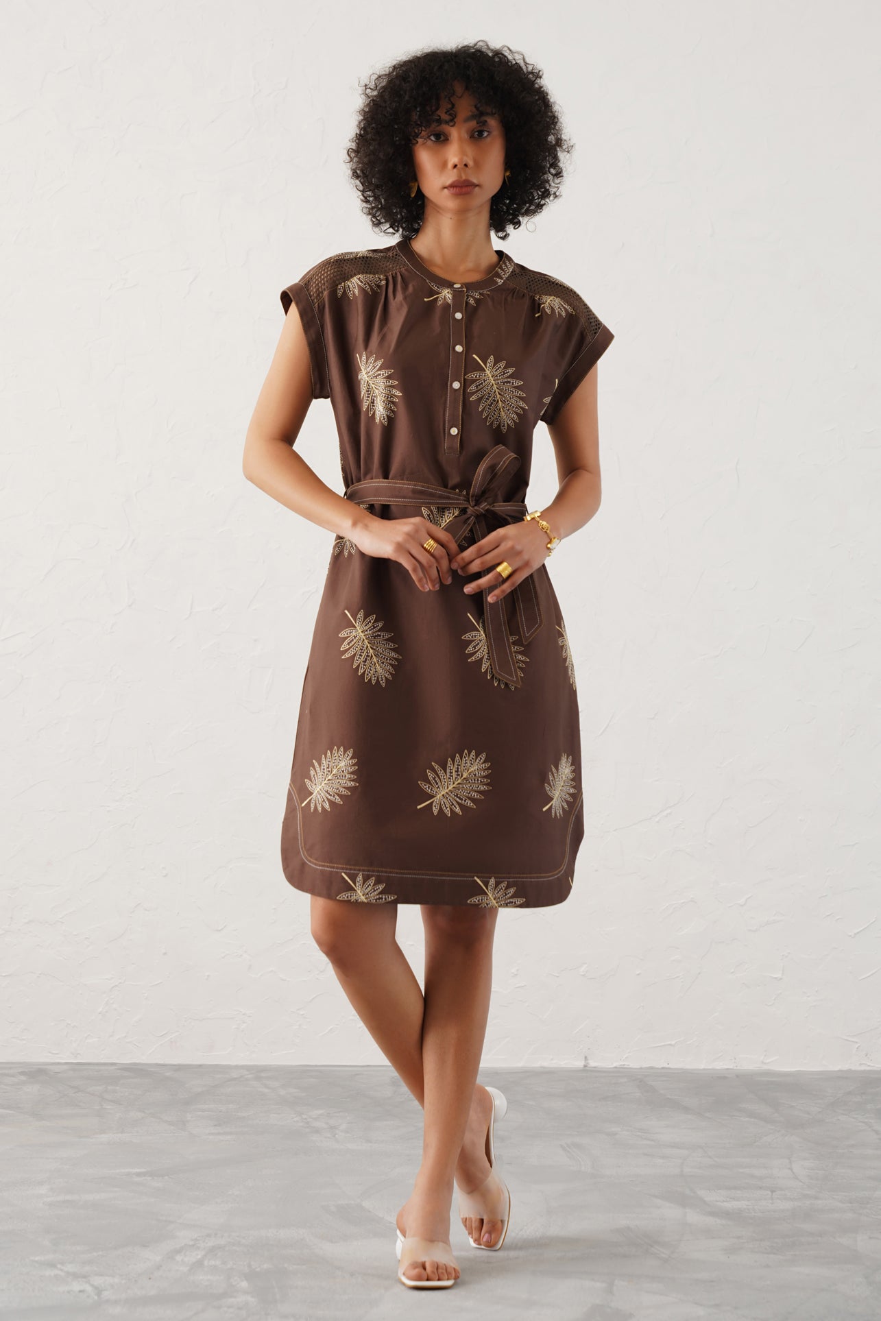 Freya Palm Leaf Dress