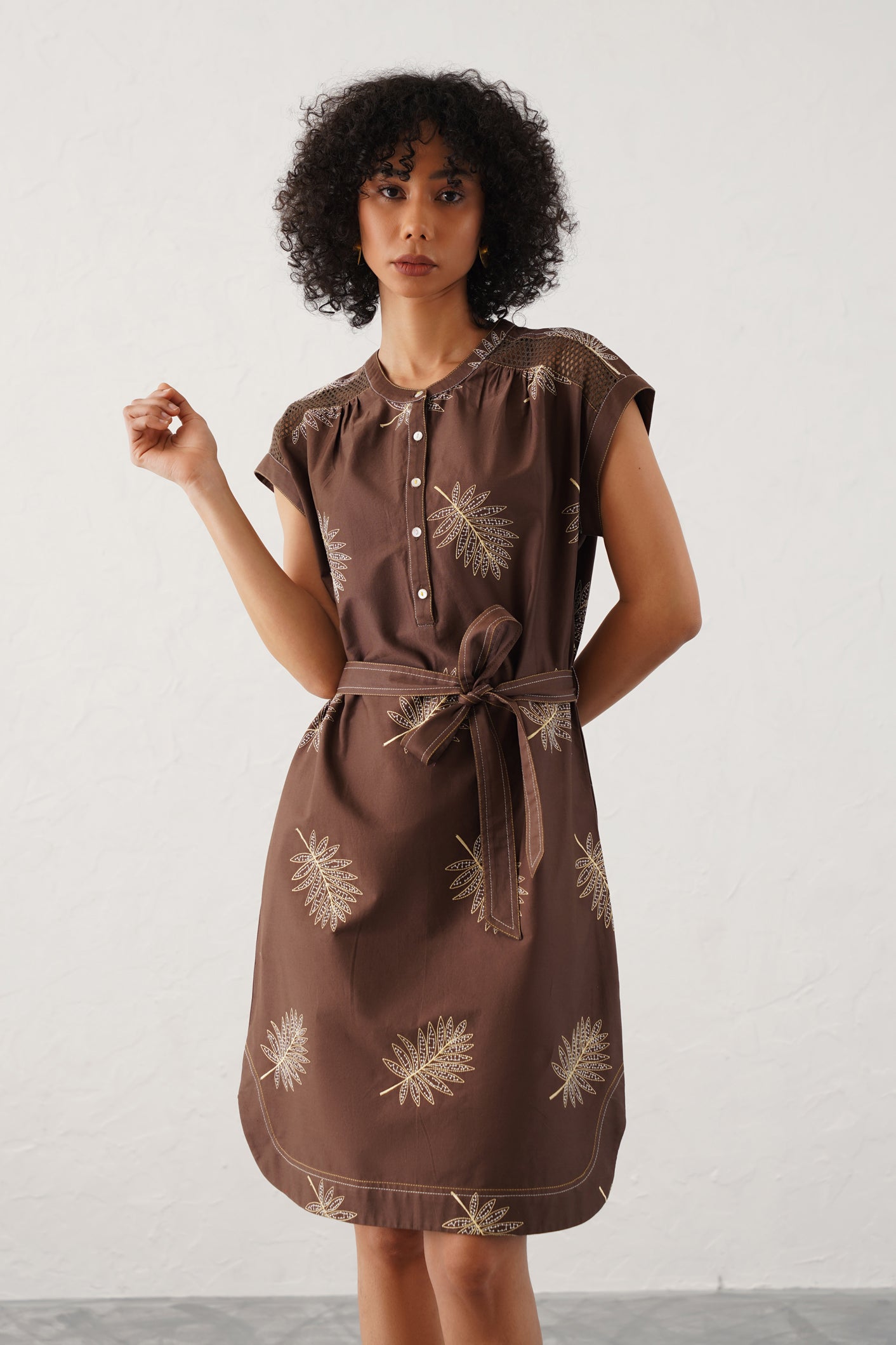 Freya Palm Leaf Dress