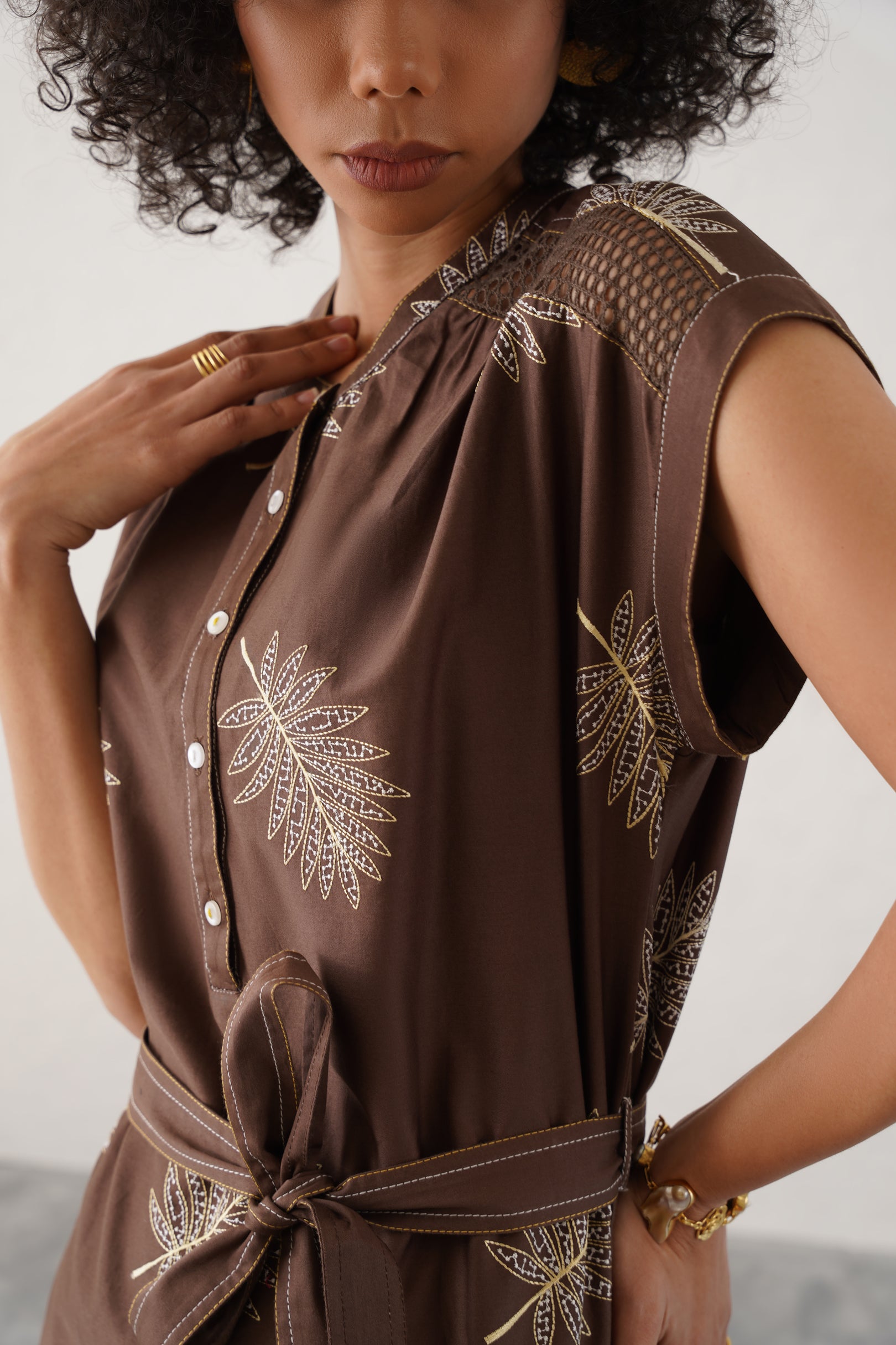 Freya Palm Leaf Dress