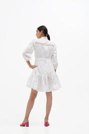 Dove Puffed Sleeve Dress