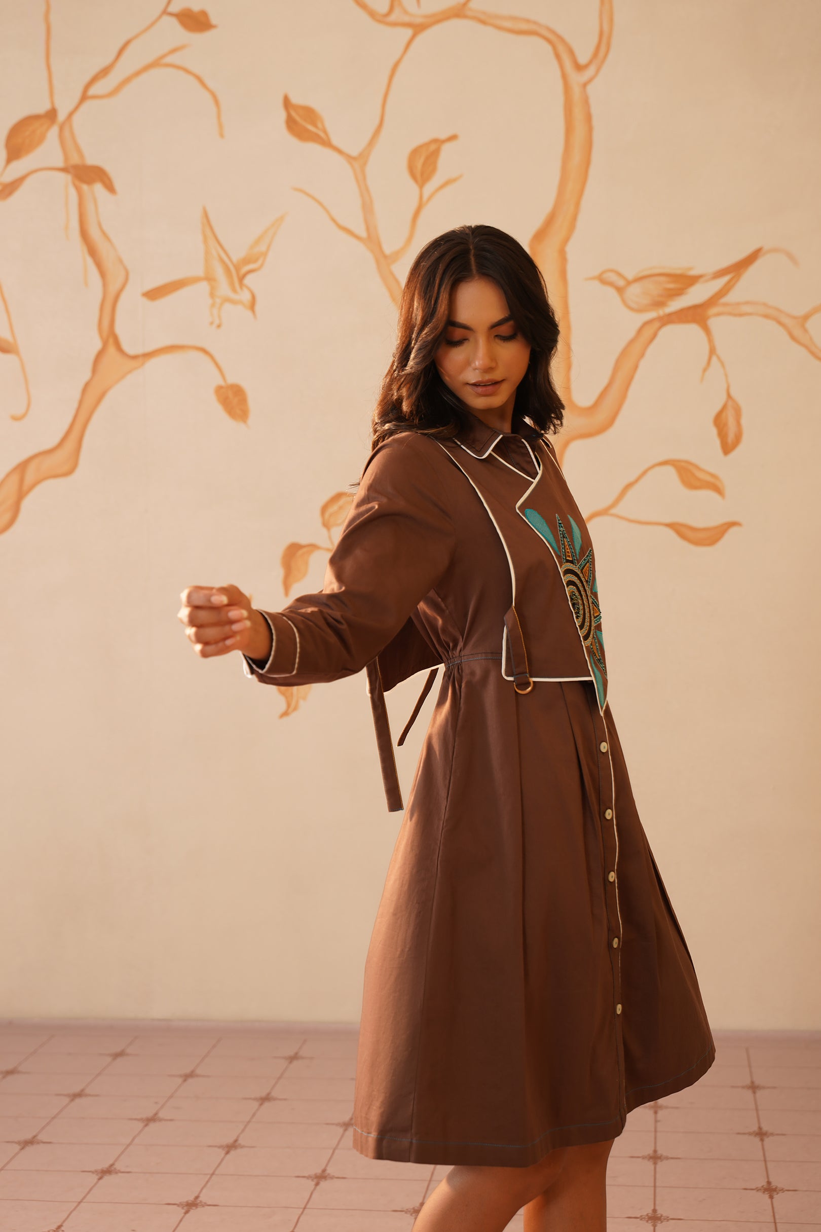 Tie Coat Dress