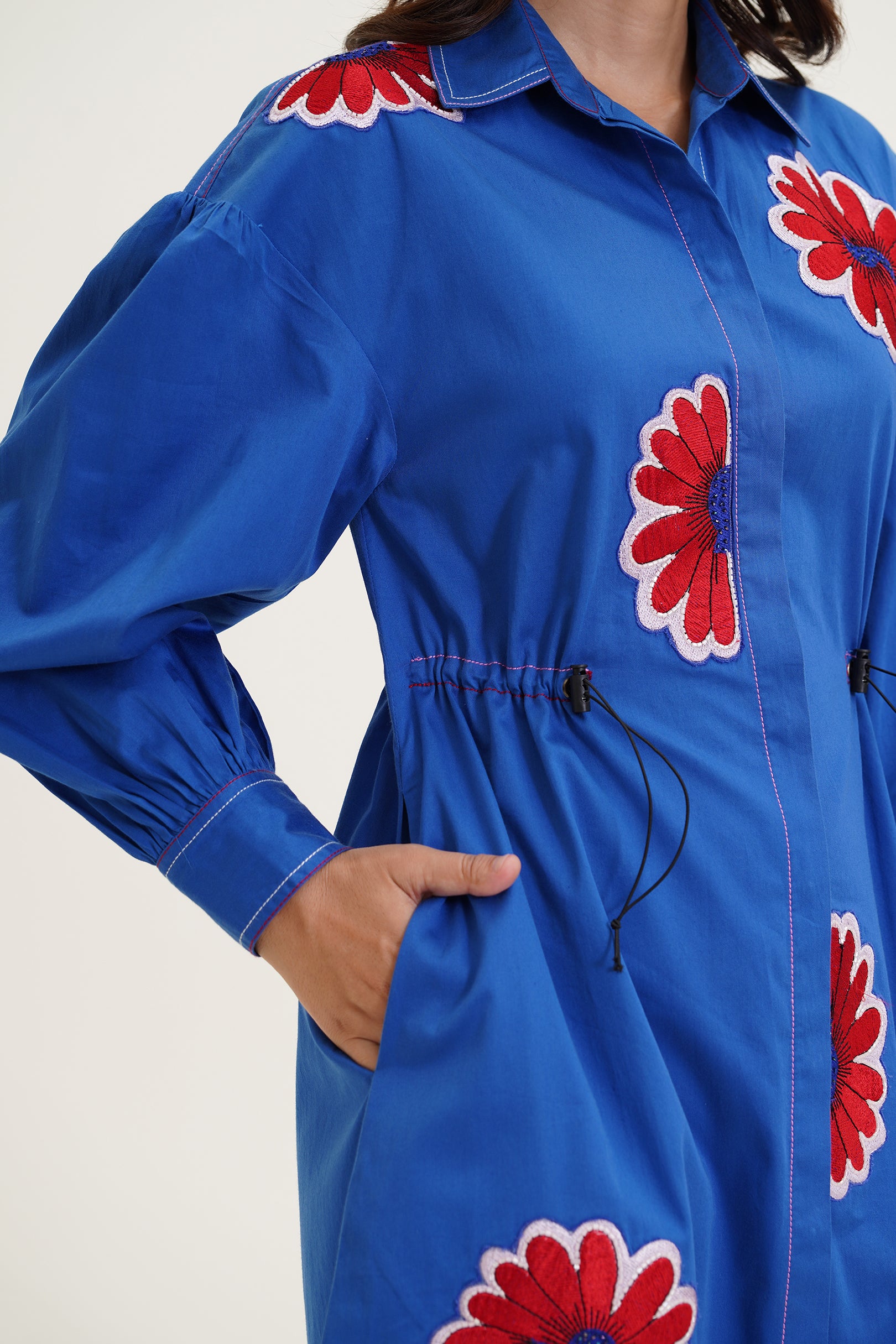 Brielle Dress with Floral Embroidery