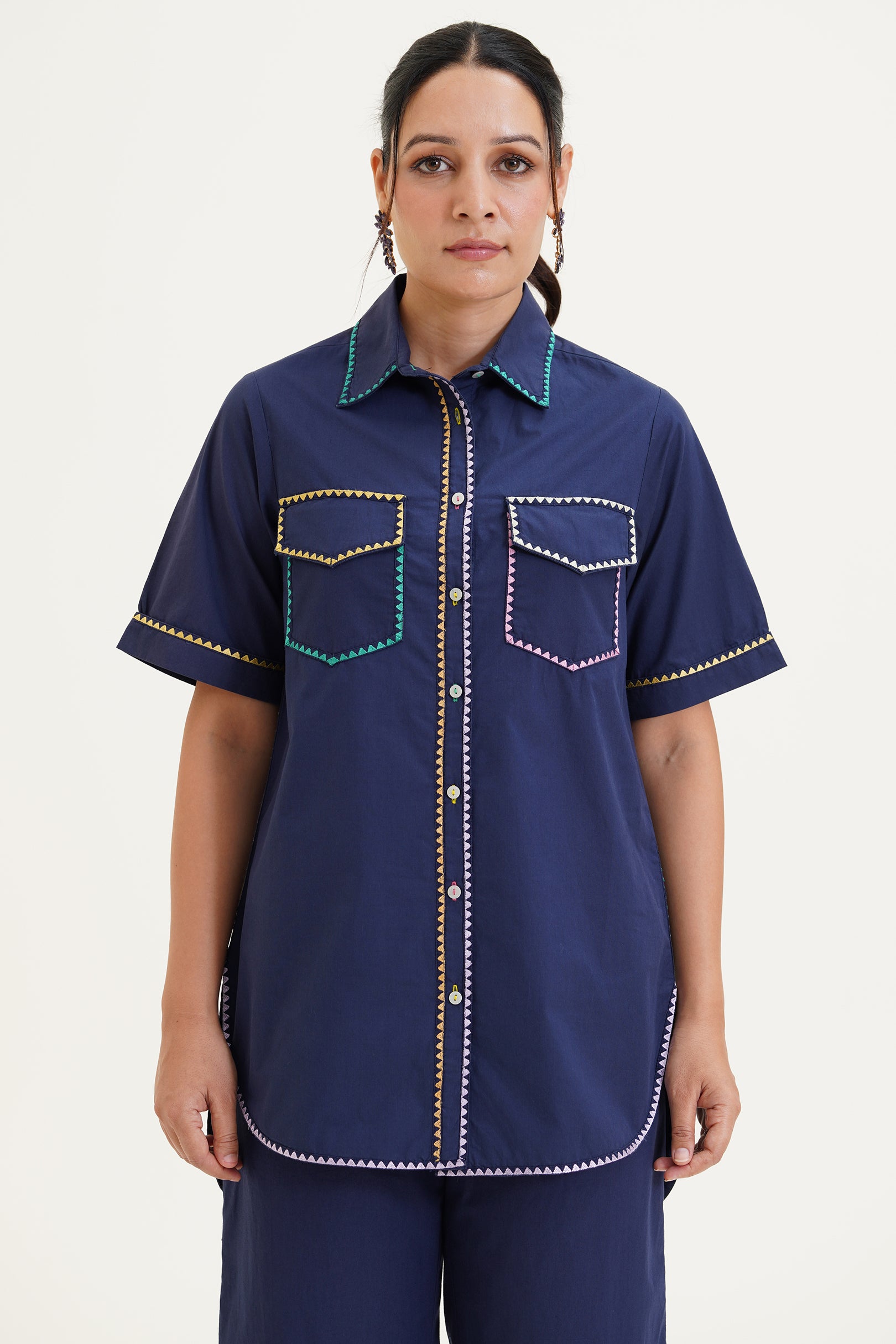 Isabella Cutout Embroidered Shirt