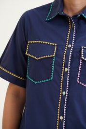 Isabella Cutout Embroidered Shirt