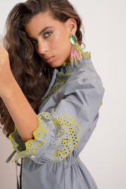 Juliet Embroidered Dress with Cut work