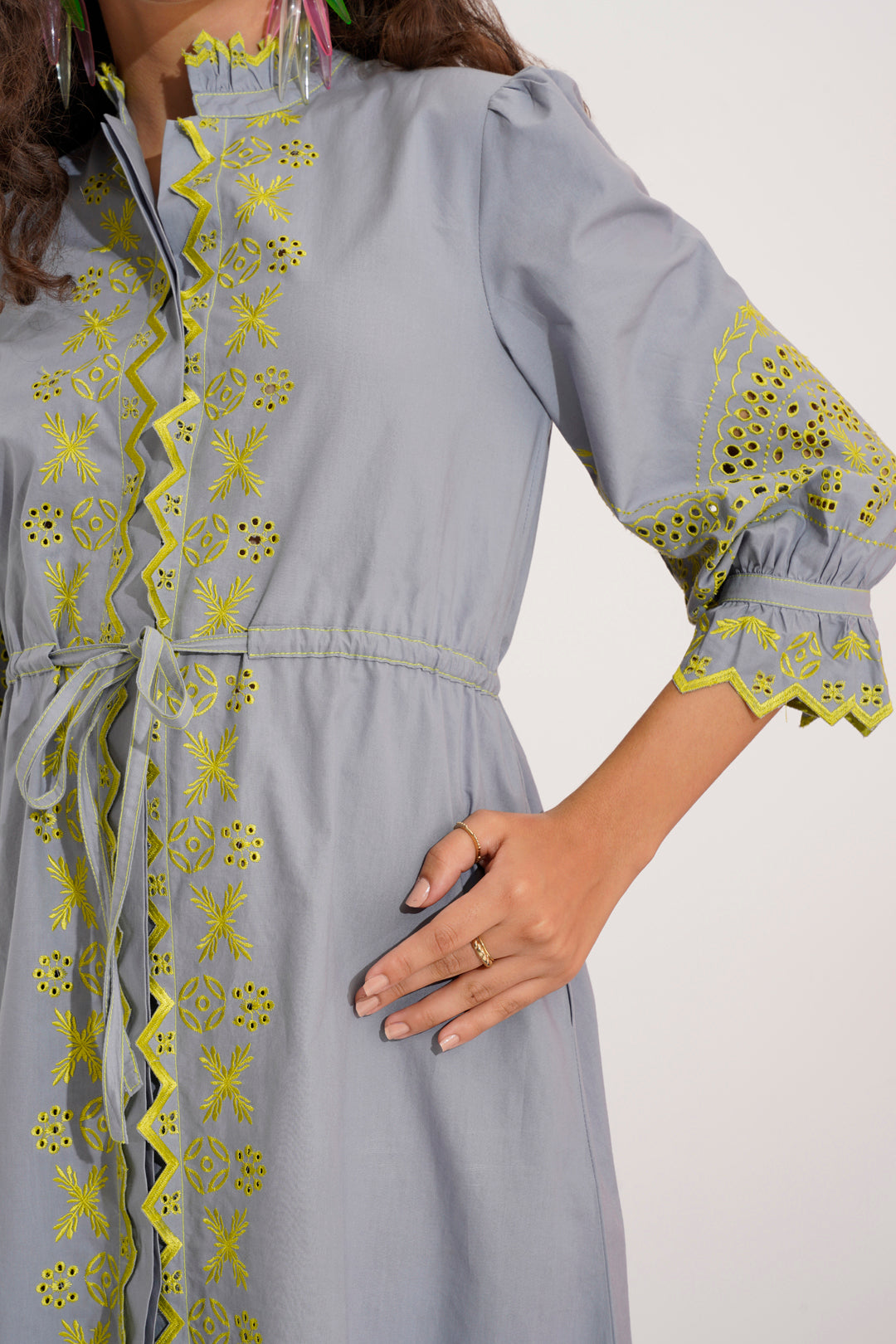 Juliet Embroidered Dress with Cut work