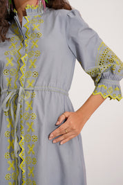 Juliet Embroidered Dress with Cut work