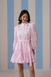 Dove Puffed Sleeve Dress