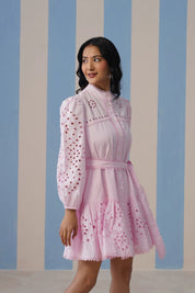Dove Puffed Sleeve Dress
