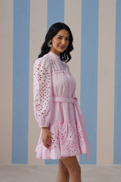 Dove Puffed Sleeve Dress