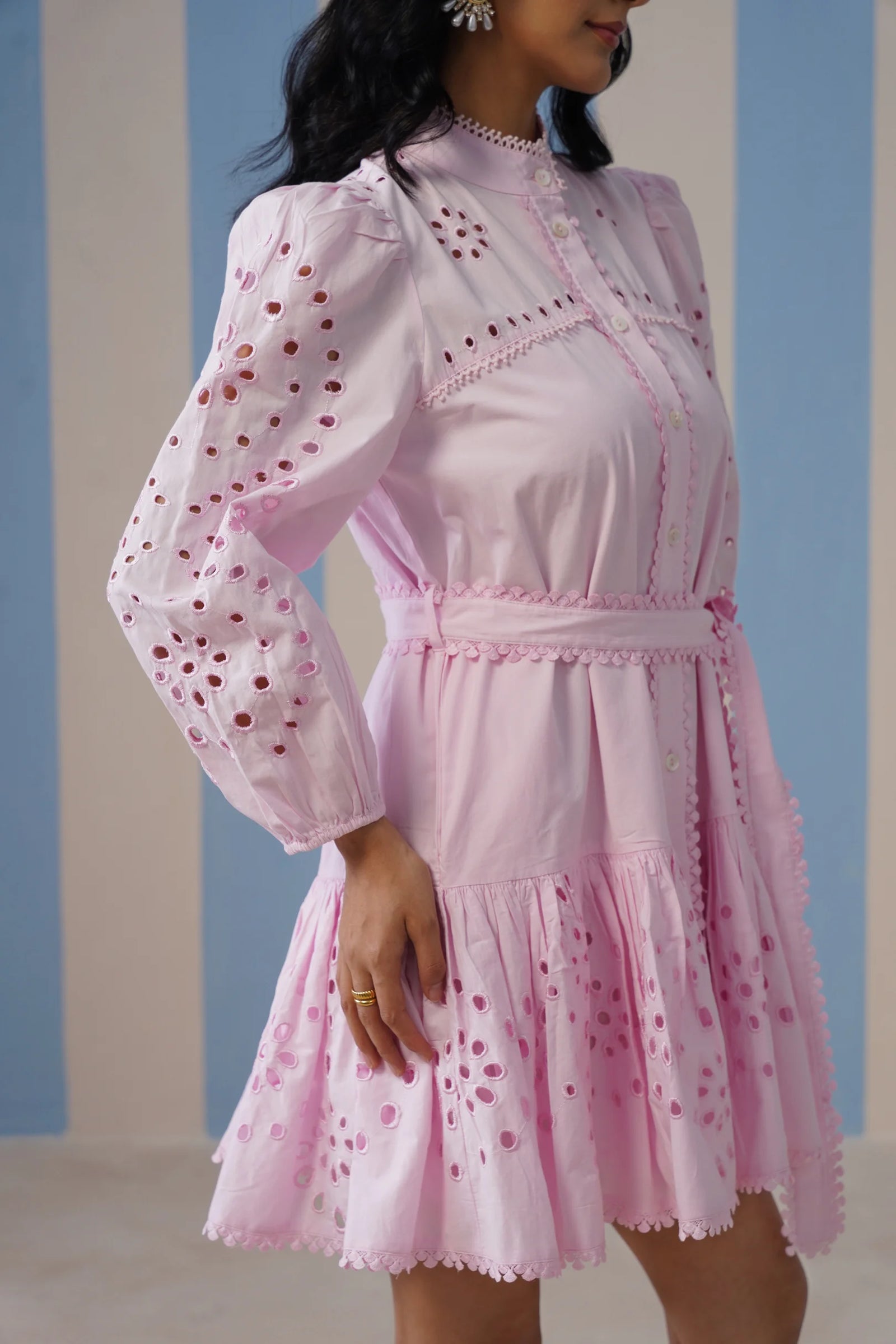 Dove Puffed Sleeve Dress