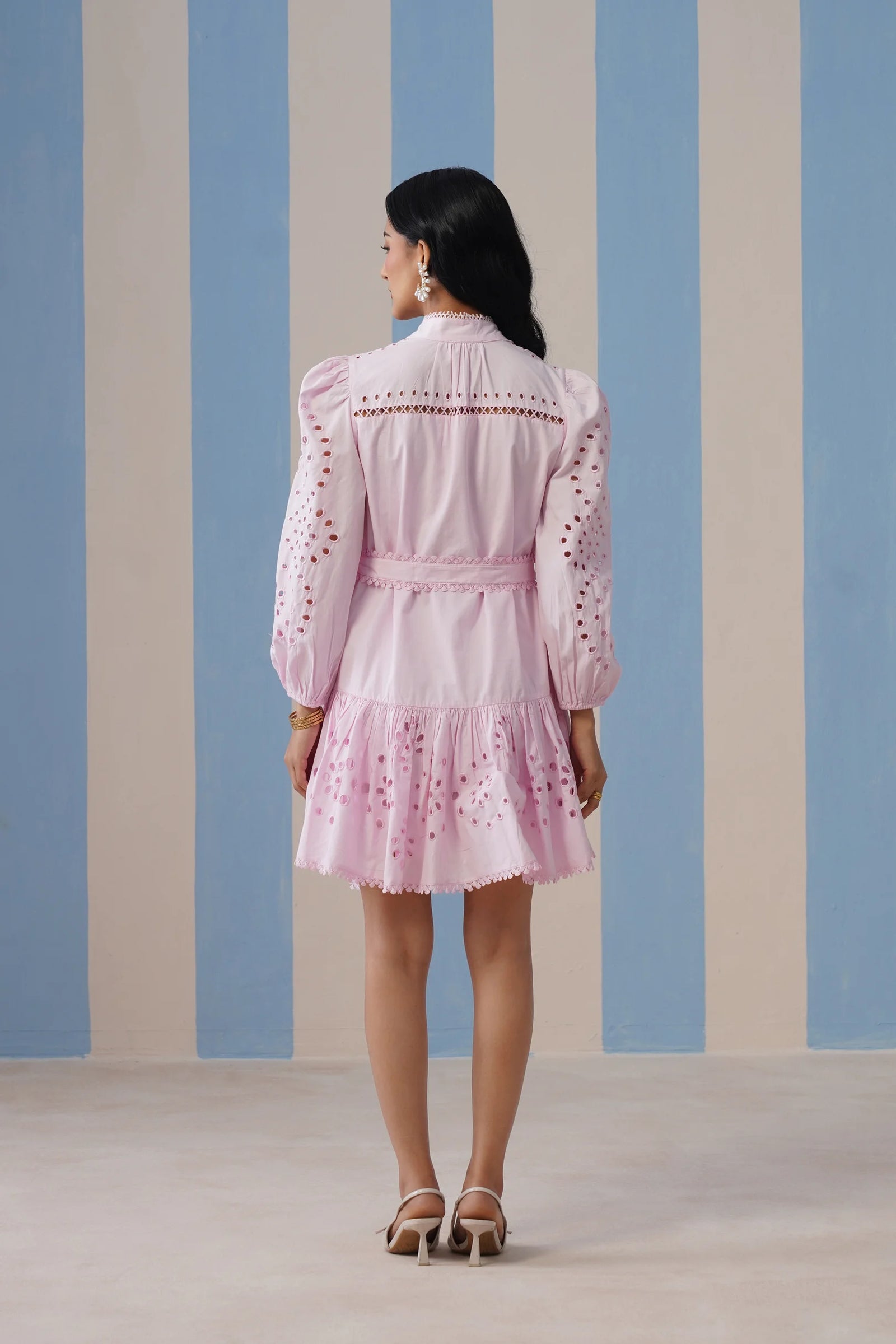 Dove Puffed Sleeve Dress