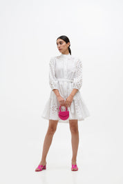 Dove Puffed Sleeve Dress