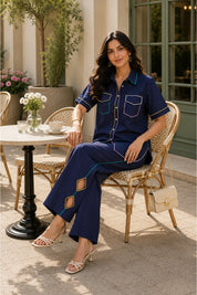 Isabella Cutout Embroidered Co-ord Set