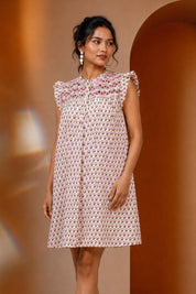 Triangle Yoke Print Dress