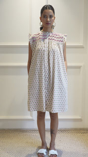 Triangle Yoke  Print Dress