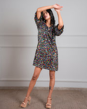 Disco Balloon Sleeve Dress