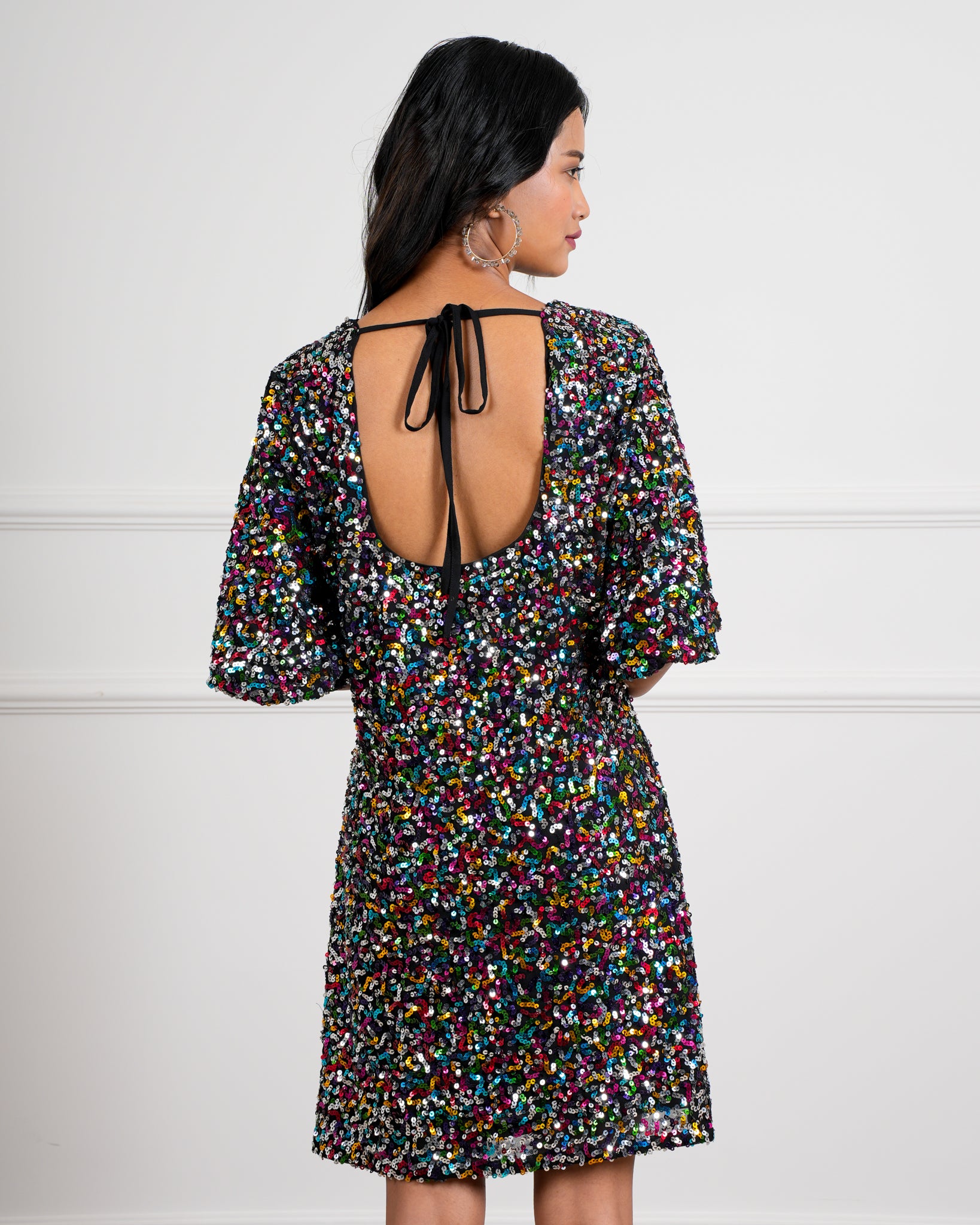 Disco Balloon Sleeve Dress