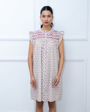 Triangle Yoke  Print Dress