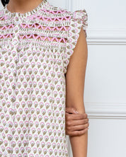 Triangle Yoke  Print Dress